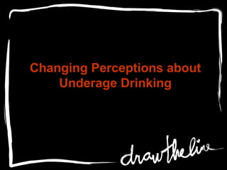 Changing Perceptions about Underage Drinking 