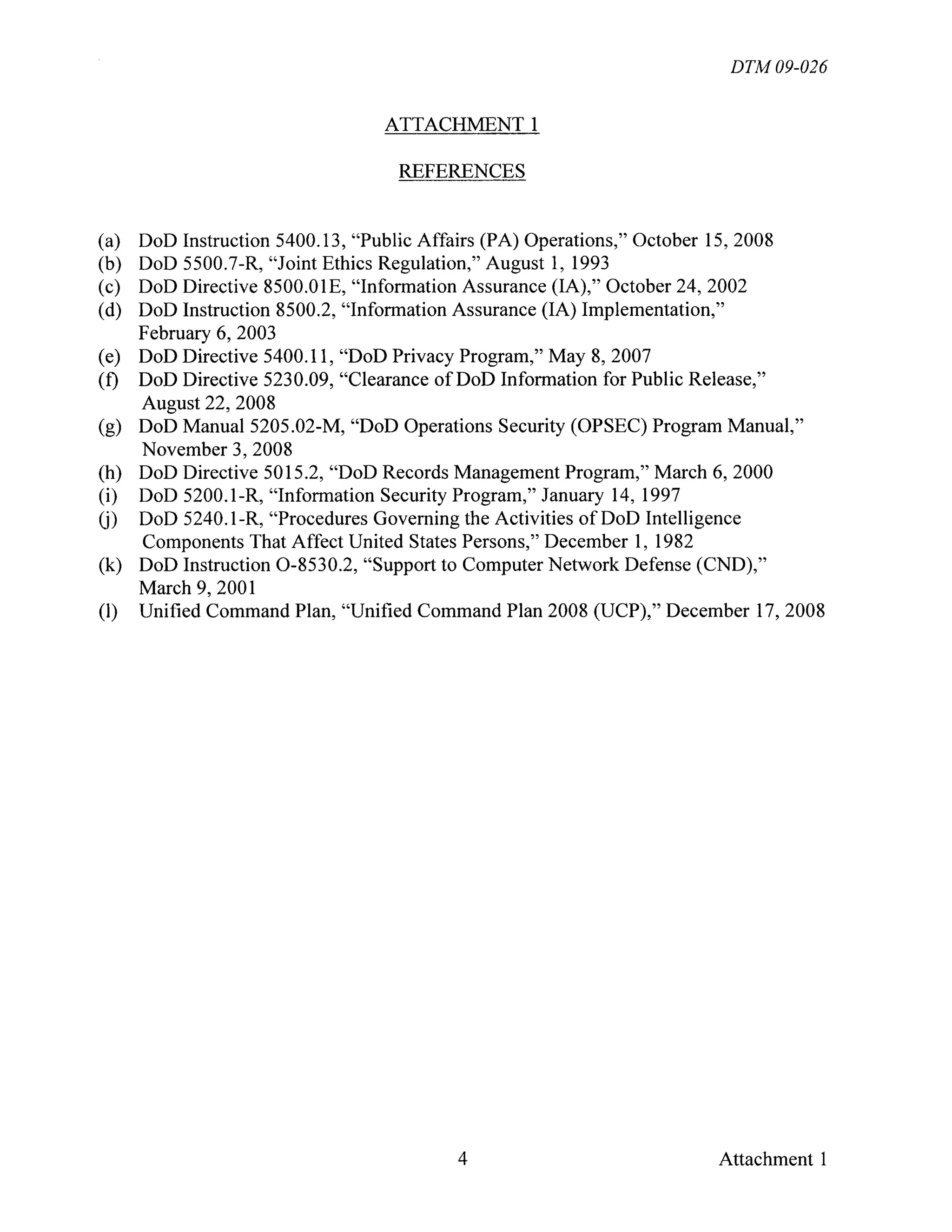 DoD Official Social Media Policy