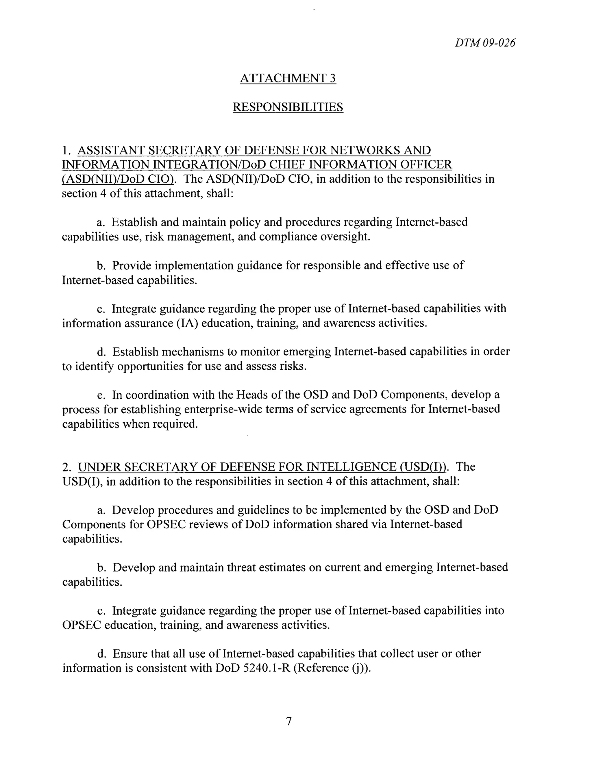 DoD Official Social Media Policy