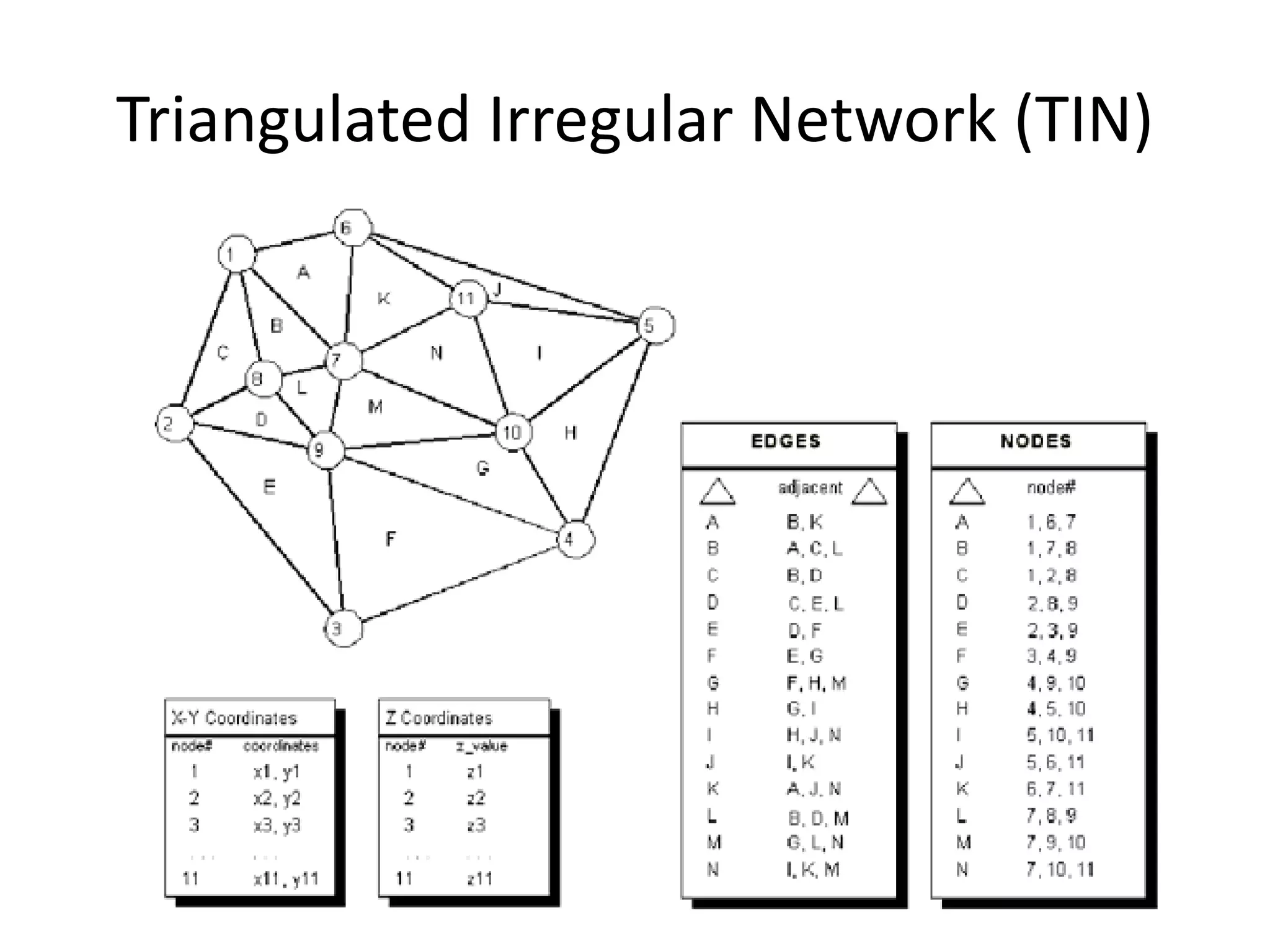 Triangulated Irregular Network (TIN)
 