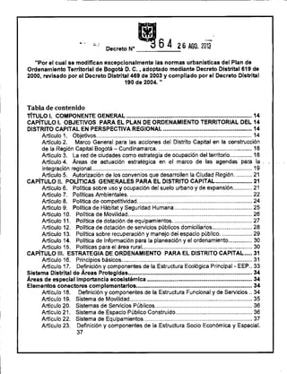 Decreto 364 2013-POT de Bogota