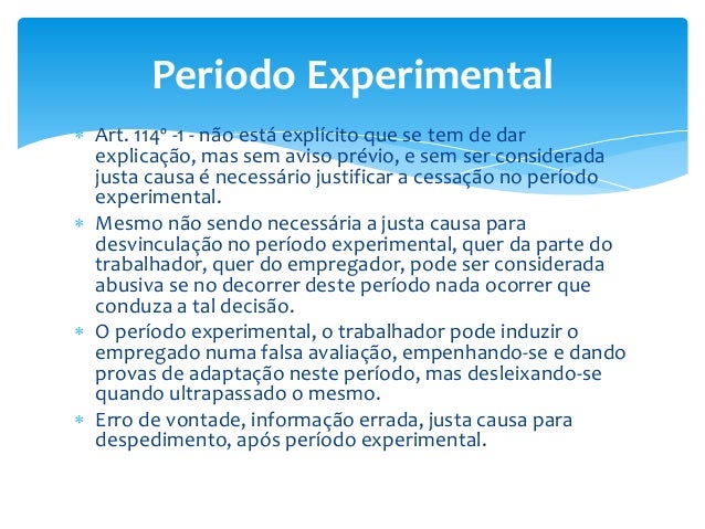 Carta Rescisão Periodo Experimental Minuta