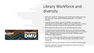 Decolonising the academic library: opening the library doors | PPTX