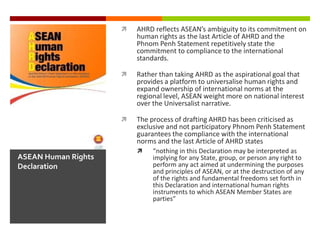 ASEAN Human Rights (Yuyun Wahyuningrum) 2013 | PPTX