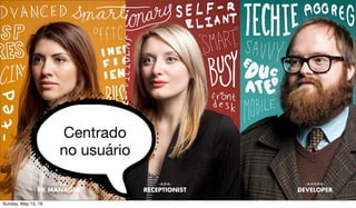 Centrado
no usuário
Sunday, May 15, 16
 