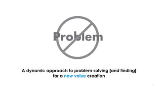 77
A dynamic approach to problem solving [and finding]
for a new value creation
 