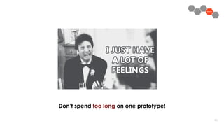 8585
Don’t spend too long on one prototype!
 