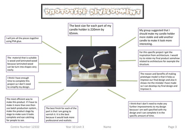 gcse product design coursework