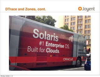 DTrace and Zones, cont.




Monday, October 1, 12
 