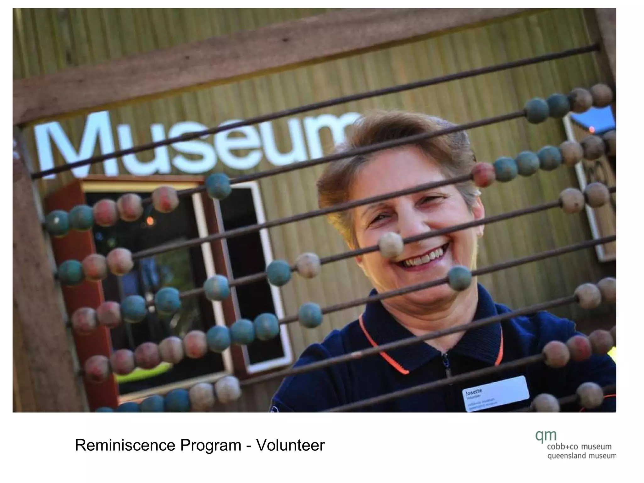 Reminiscence Program - Volunteer 