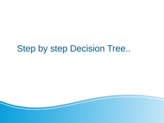 Step by step Decision Tree..
 