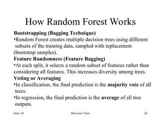 Feature Randomness Random Forest decision tree and random forest slides . | PPT