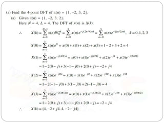 DTSP UNIT III - DISCRETE FOURIER TRANSFORM AND COMPUTATION.pptx ...