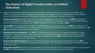 Digital Transformation in healthcare : An Overviewe | PPTX