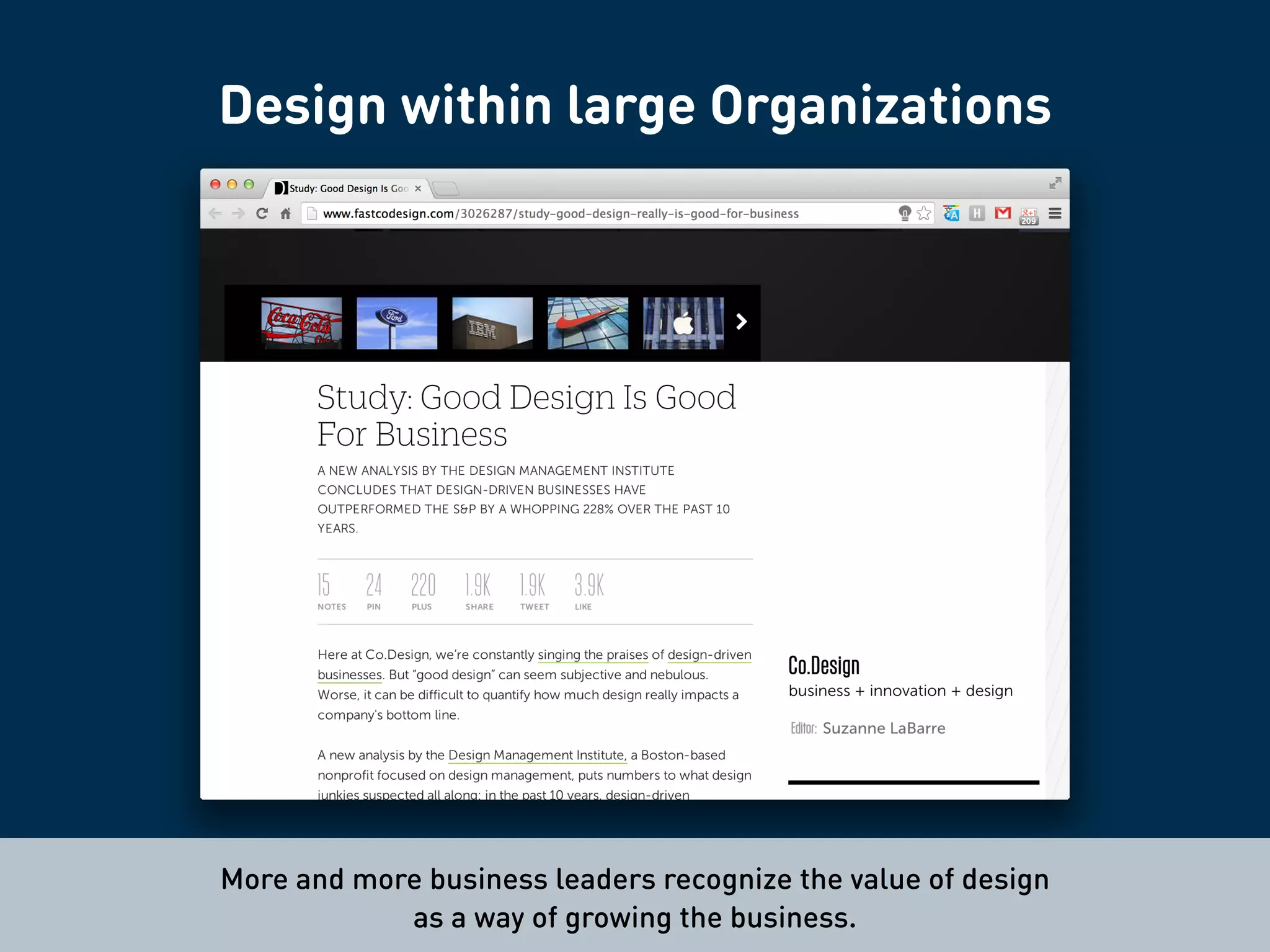 Three ways of Reasoning
Understanding these three ways of
reasoning will help you better understand
the value of design as an approach
towards challenges for innovation.
link to Roger Martin
 