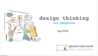 design thinking
ein überblick
Inga Wiele

Sonntag, 3. November 13

 