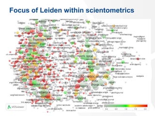 Focus of Leiden within scientometrics
22
 