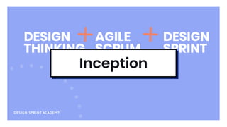DESIGN
THINKING
AGILE
SCRUM
DESIGN
SPRINT
Inception
 