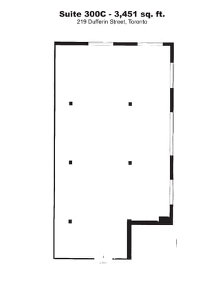 Suite 300C - 3,451 sq. ft.
219 Dufferin Street, Toronto
 