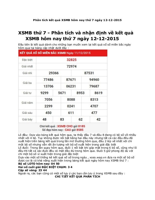 Du doan ket qua xsmb sxmb hom nay thu 7 ngay 12 12