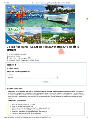 Du lịch Nha Trang – Đà Lạt dịp Tết Nguyên Đán 2019 giá tốt từ TP.HCM