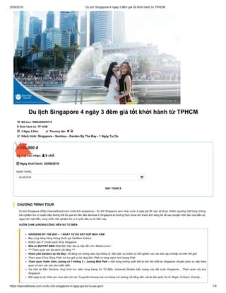 Du lịch Singapore 4 ngày 3 đêm giá tốt khởi hành từ TPHCM