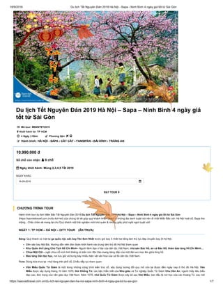 Du lịch Tết Nguyên Đán 2019 Hà Nội – Sapa – Ninh Bình 4 ngày giá tốt từ Sài Gòn