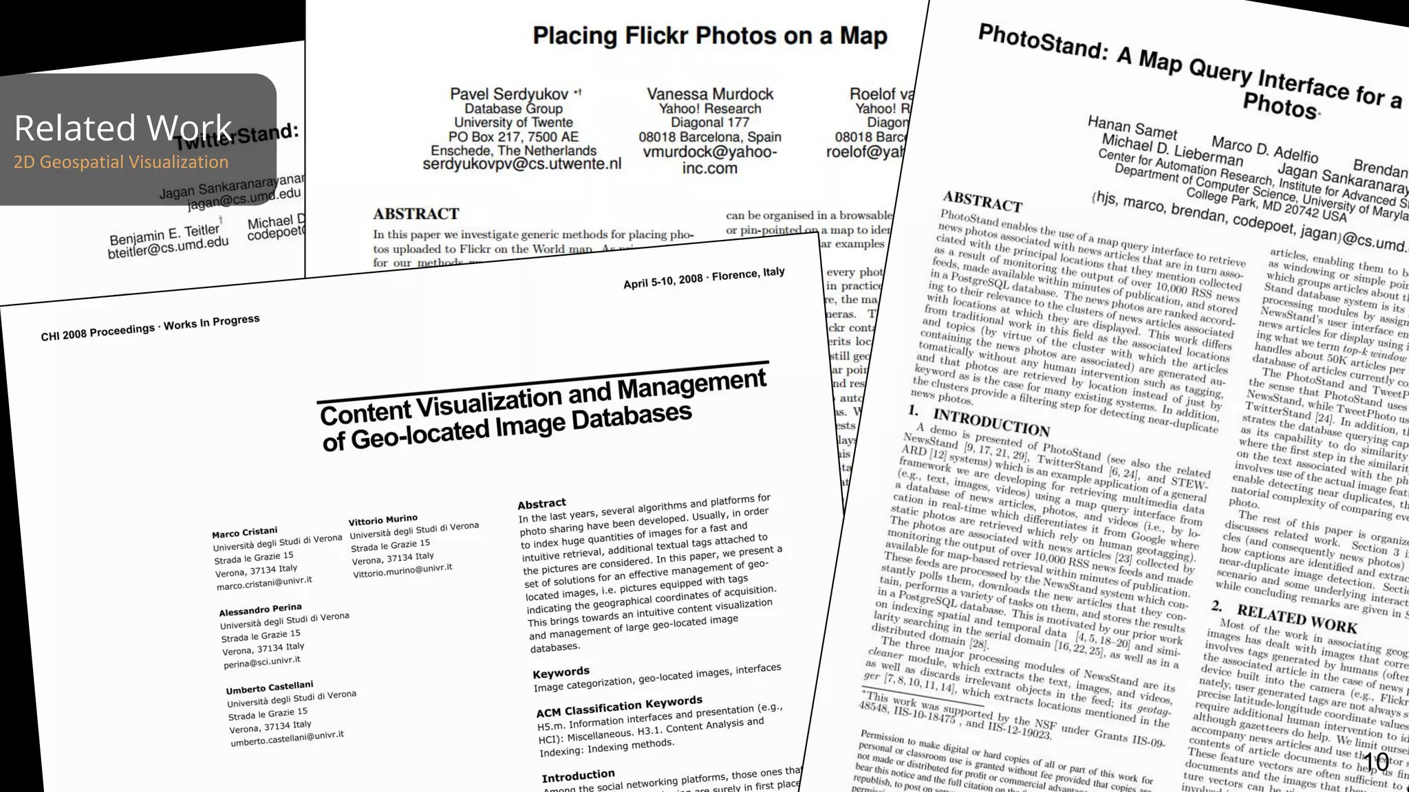 Related Work
2D Geospatial Visualization
10
 