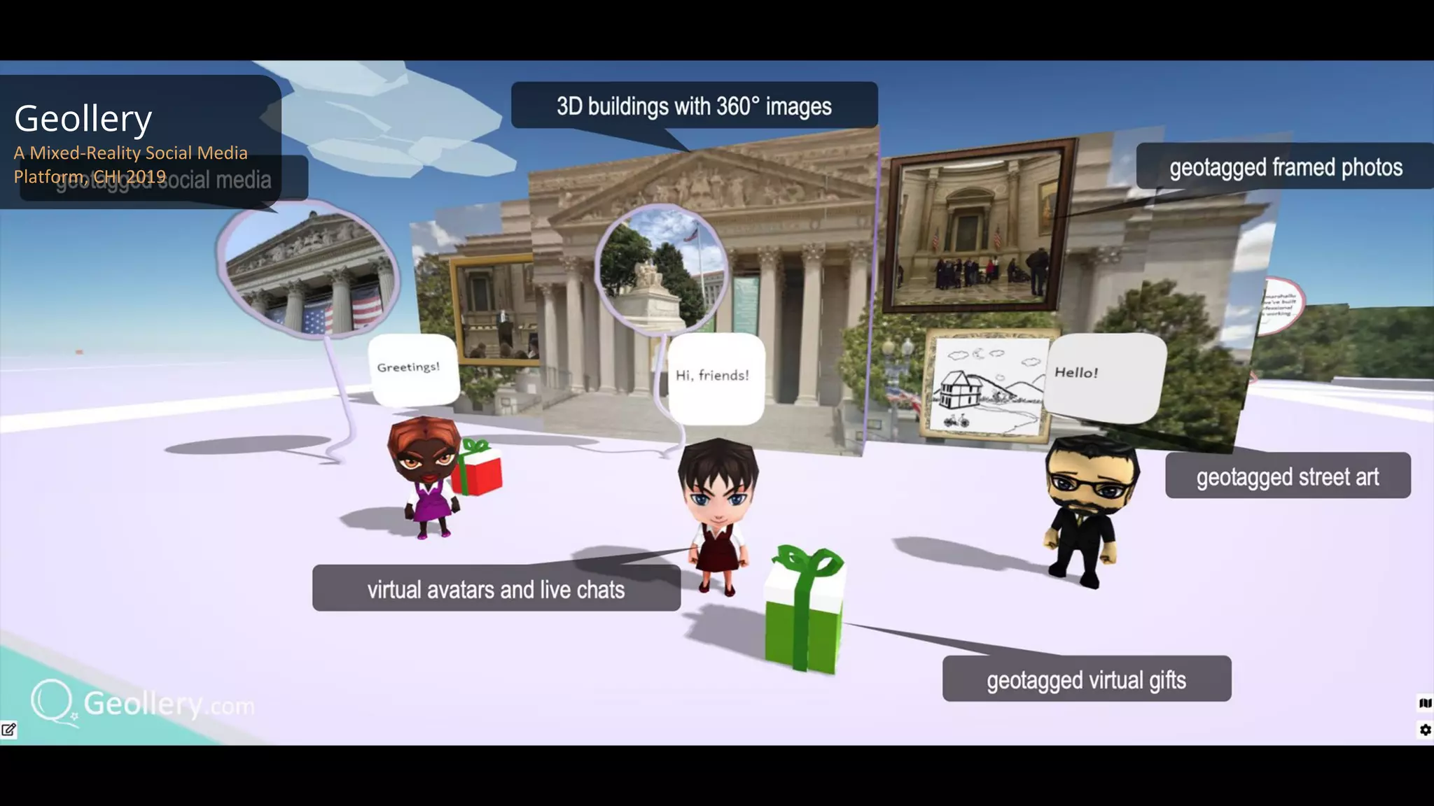 Geollery
A Mixed-Reality Social Media
Platform, CHI 2019
23
 