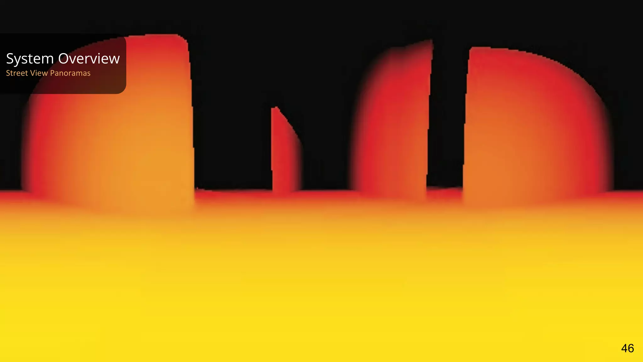 System Overview
Street View Panoramas
46
 