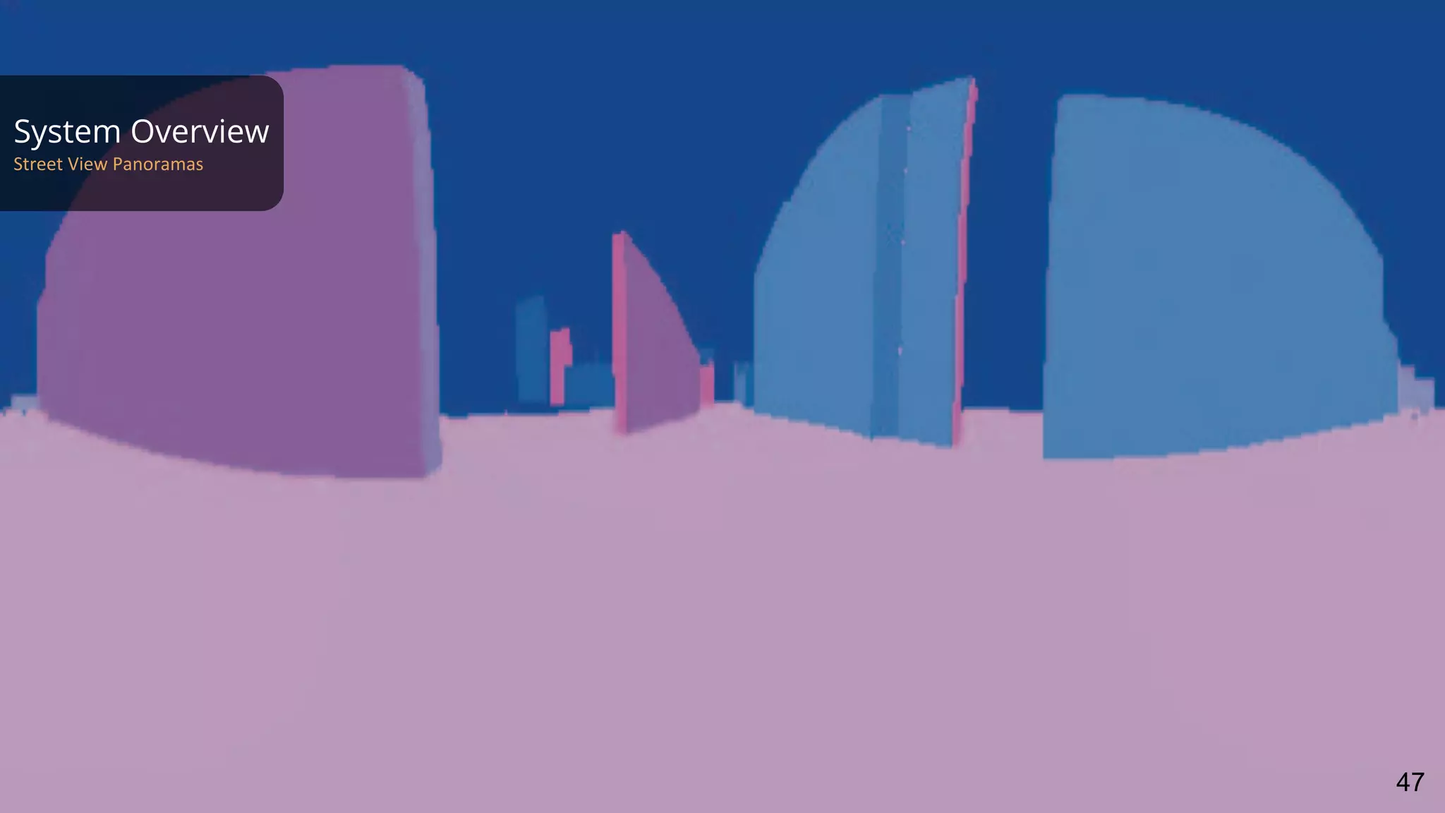 System Overview
Street View Panoramas
47
 