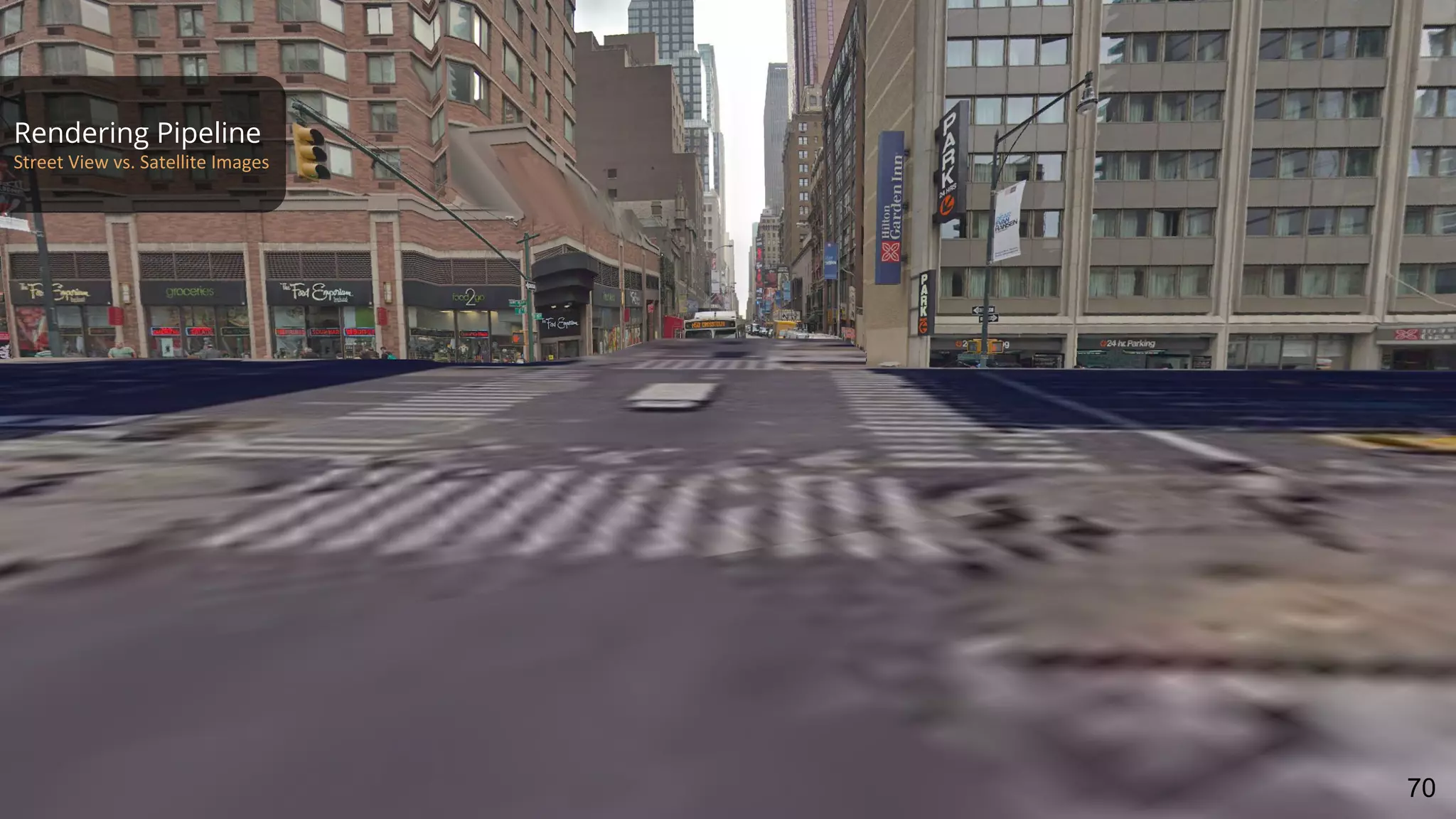 Rendering Pipeline
Street View vs. Satellite Images
70
 