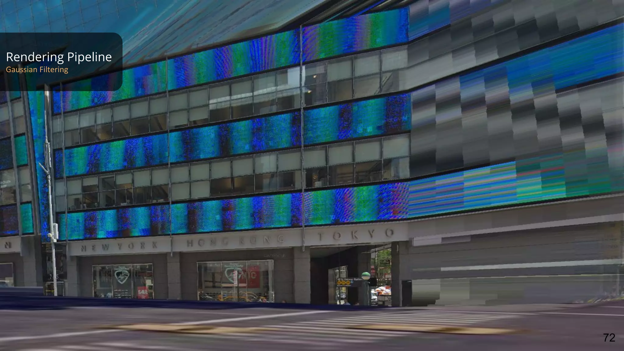 Rendering Pipeline
Gaussian Filtering
72
 