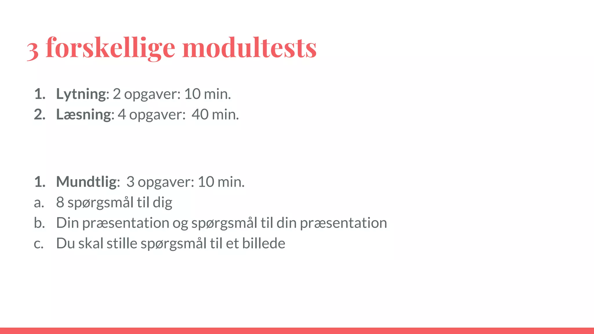 DU 2 modul 2: eksempler på opgaver og spørgsmål | PPTX