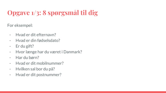 DU 2 modul 2: eksempler på opgaver og spørgsmål | PPTX