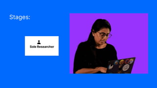 Stages:
Sole Researcher
 