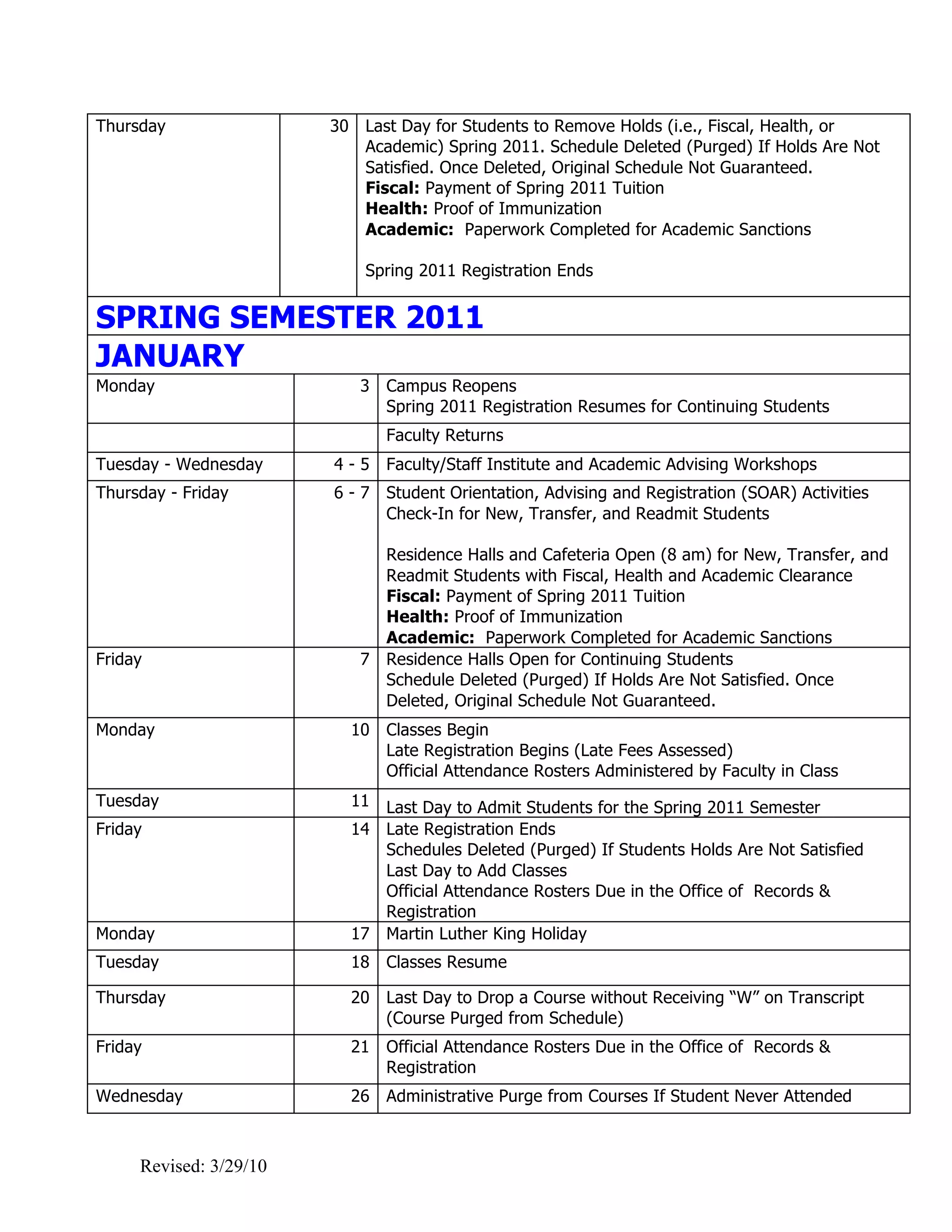 DU Academic Calendar 201011_final PDF