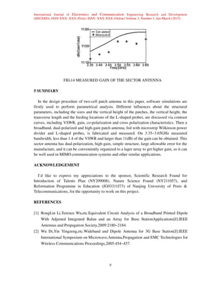 Dual polarized, high-gain sector antenna for mimo | PDF