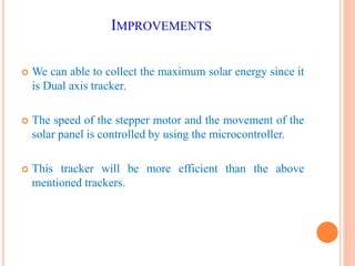 Dual axis solar tracking system using microcontroller | PPTX