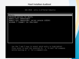 Hasil Installasi dualboot
 