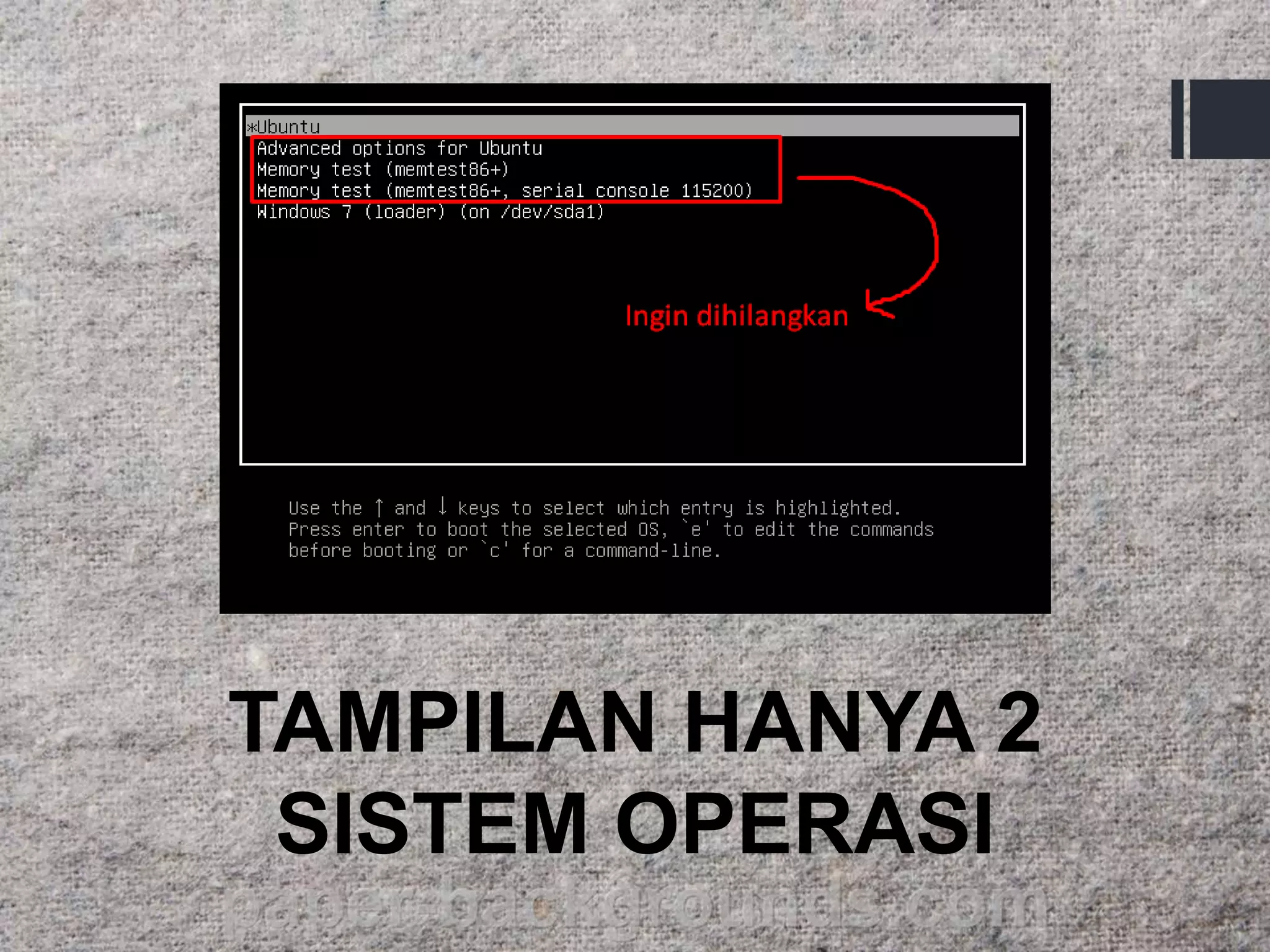 TAMPILAN HANYA 2
SISTEM OPERASI
 