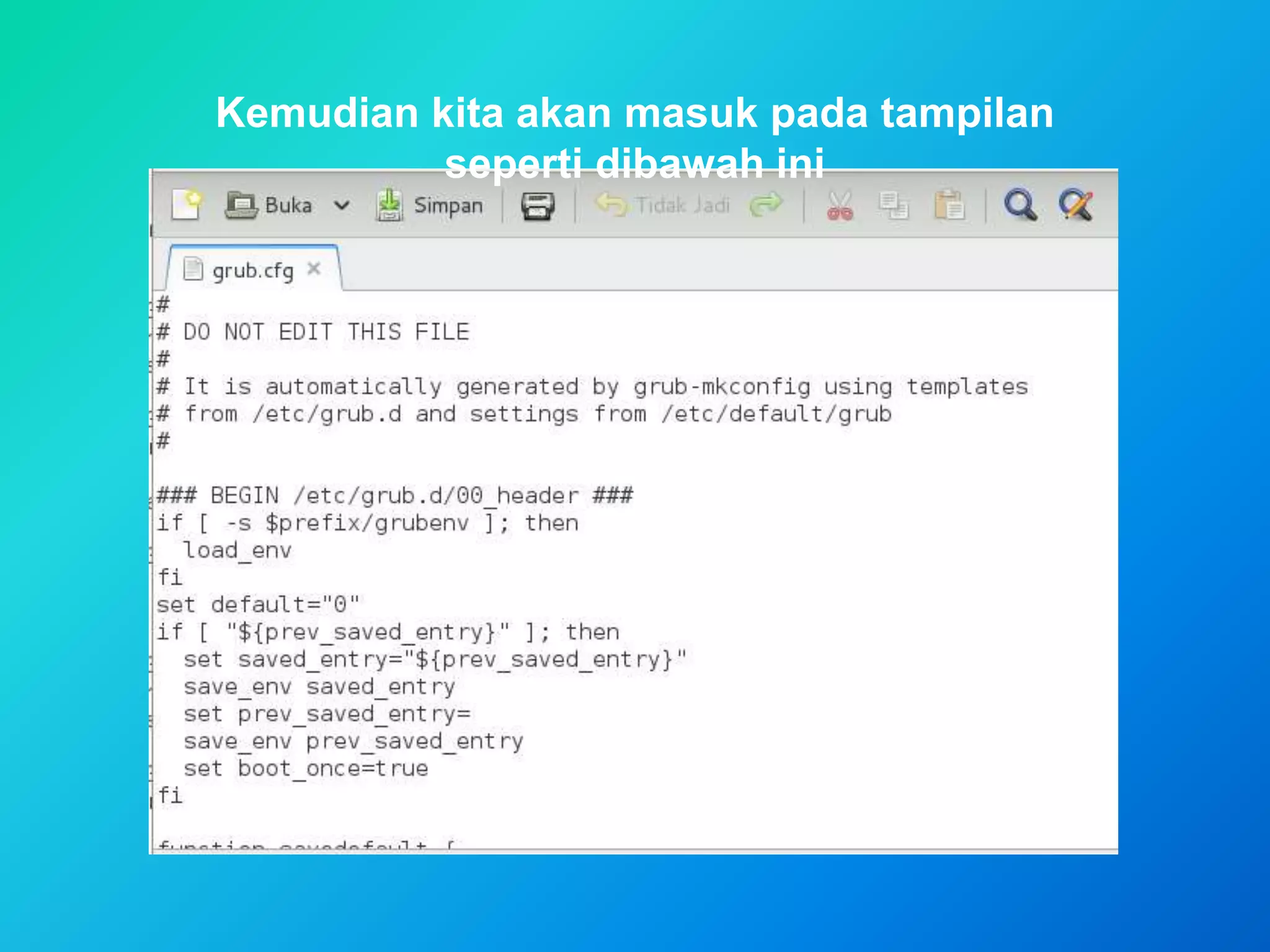 Kemudian kita akan masuk pada tampilan
seperti dibawah ini
 