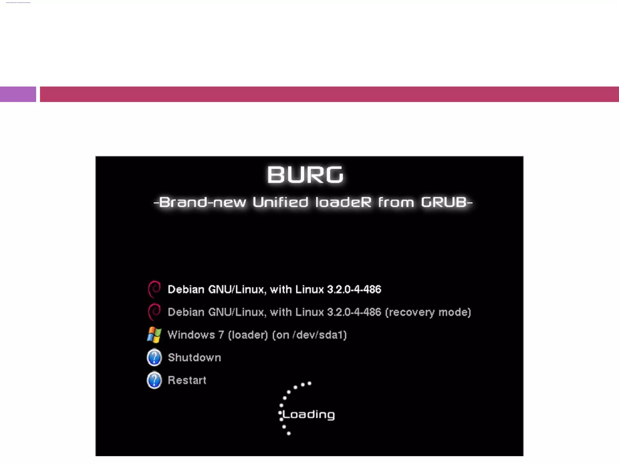 Agar lebihmeyakinkan, Restart . InilahtampilanGRUByang sekarang.
 