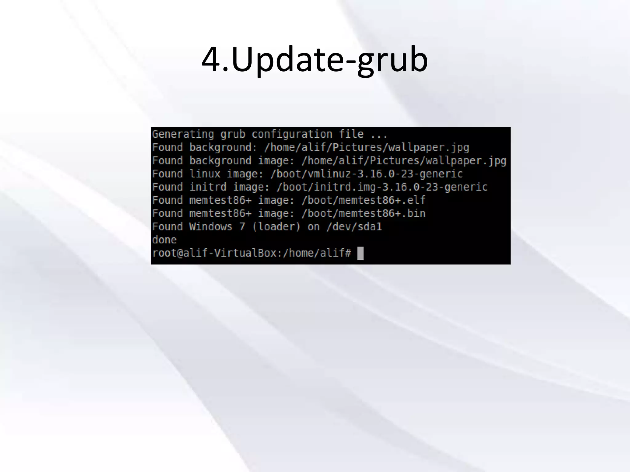 4.Update-grub
 