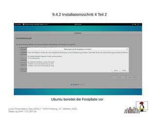 Parallele Installation von Ubuntu 16.04 Linux mit MS Windows 10 auf einem Notebook