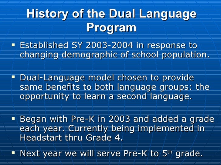 Dual Language Program