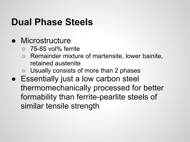 Dual phase steels (1) | PDF
