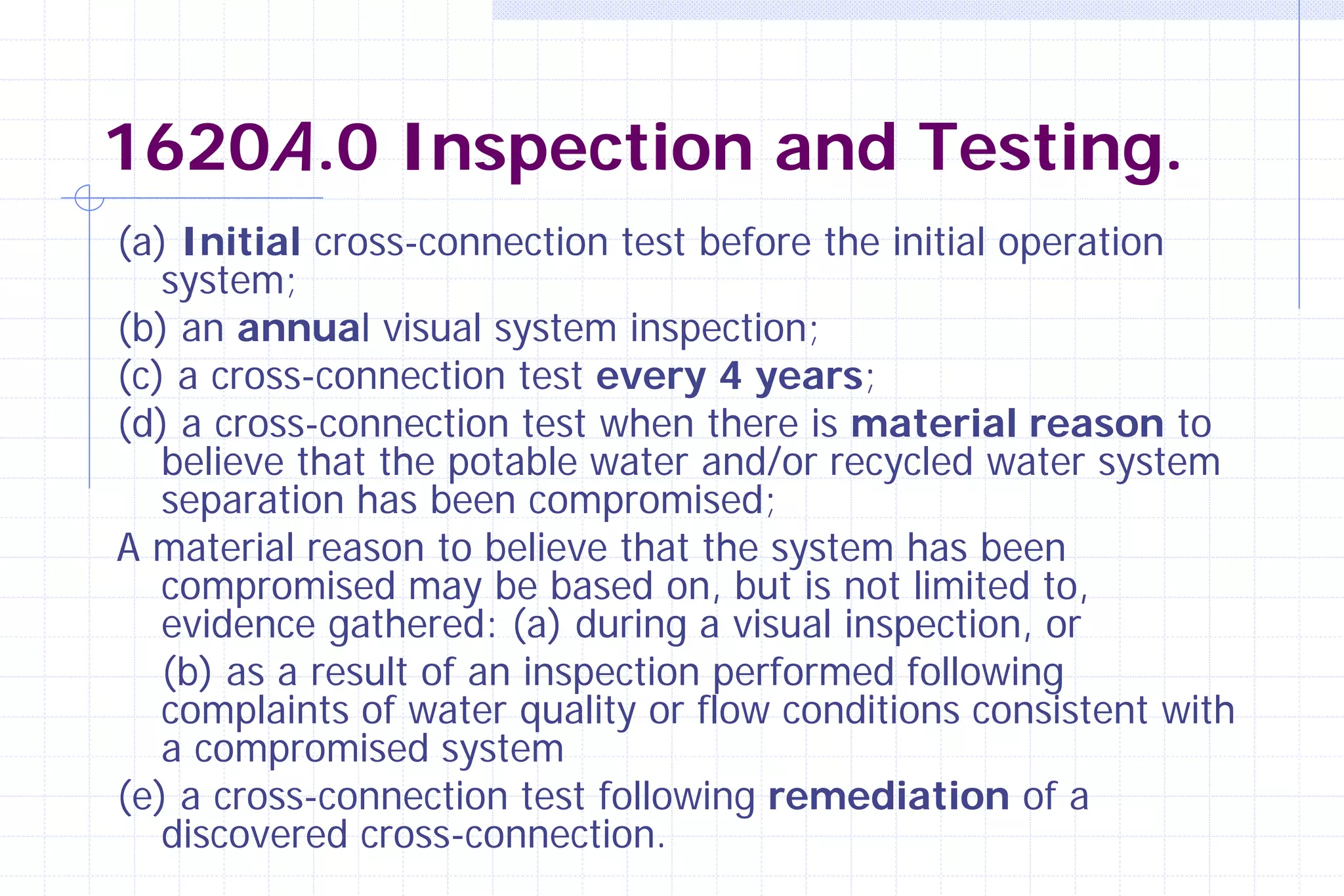 Cross Connection Testing Form.pdf Dual Plumbed Systems and Cross Connection Control (California ...