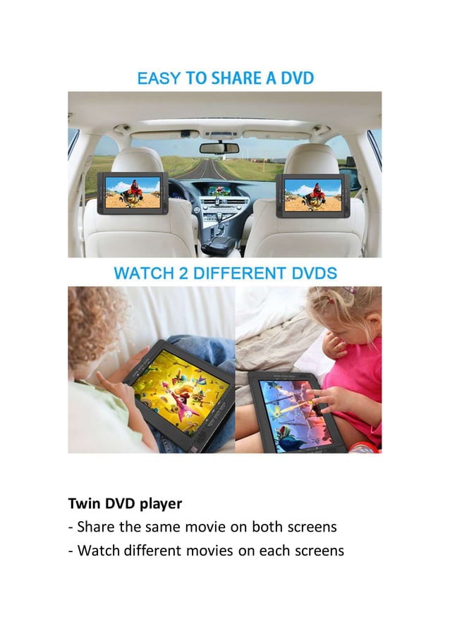 Dual Screen Portable DVD player & Twin DVD player