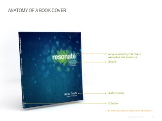 ANATOMY OF A BOOK COVER

Large contrasting title that is
conceptual and stands out
Subtitle

Author’s name

Publisher
 FREE MULTIMEDIA VERSION OF RESONATE
© Duarte, Inc. 2014

74

 